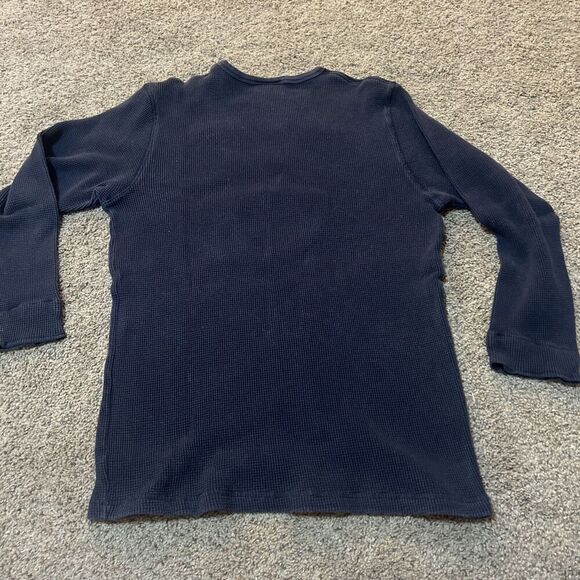 Polo Ralph Lauren Big & Tall Men's‎ Gray Waffle Knit Thermal Flag Logo T-Shirt - Picture 6 of 7